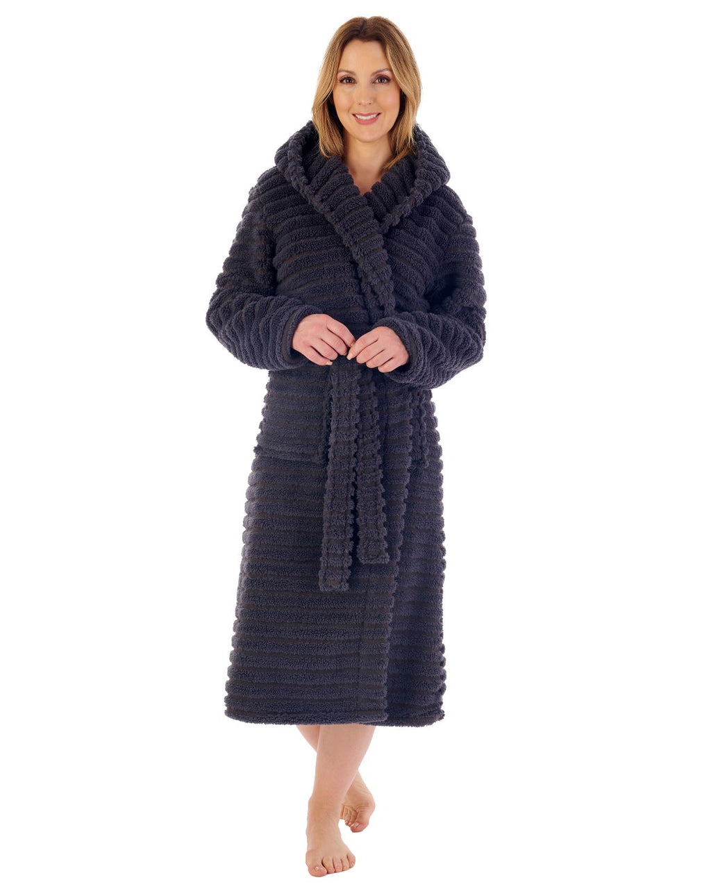 Slumber Hut® Grijze fleece onesie met capuchon voor heren en jongens - bijpassende maten voor volwassenen en kinderen - warme harige all-in-one pyjama met capuchon - elastische manchetten, L-XL Slumber Hut® Grijze fleece onesie met capuchon voor heren en jongens - bijpassende maten voor volwassenen en kinderen - warme harige all-in-one pyjama met capuchon - elastische manchetten, L-XL