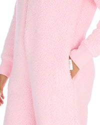 Huggable Womens Borg Zip Hooded Onesies