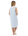 Marlon Womens Coastal Stripe Seersucker 40" Sleeveless Nightie