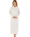 Slenderella Womens Floral Printed Flannel 51" Woven Nightdress
