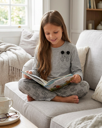 Slumber Hut Girls Jersey Grey Cockapoo Pyjamas