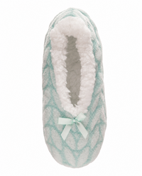 Womens Sherpa Lined Footie Slippers