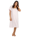 Cottonique Womens Jersey Cotton Short Sleeve Nightie
