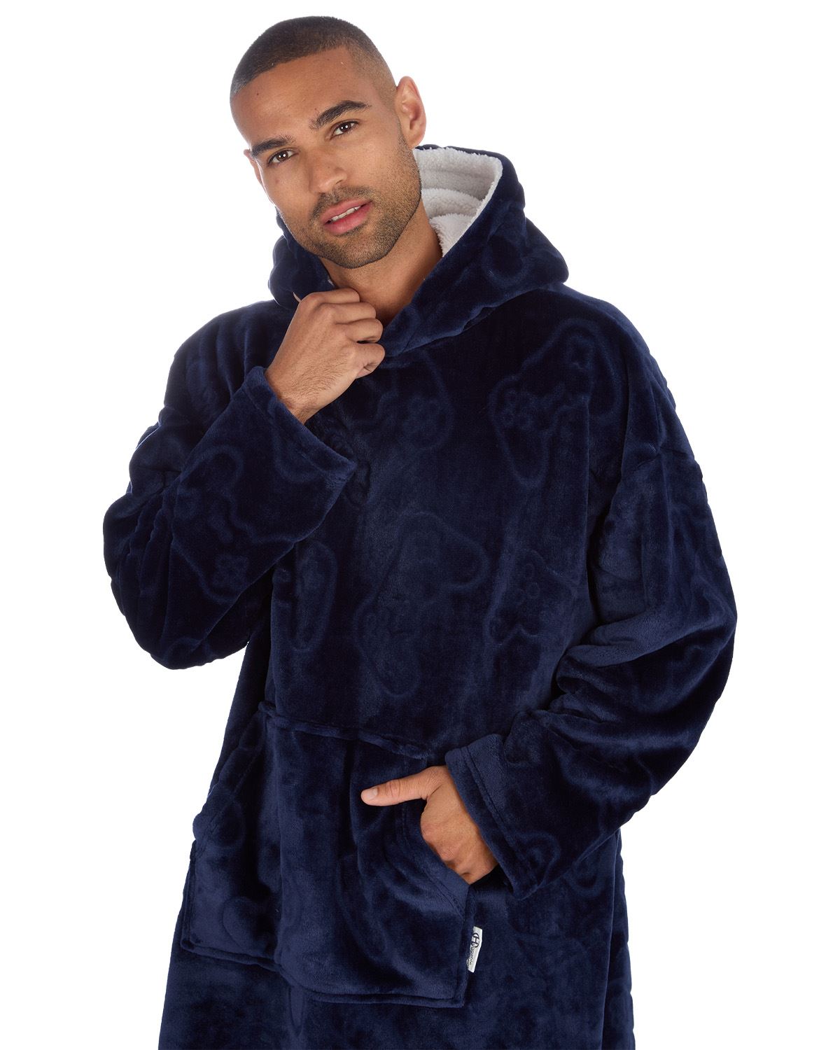 Huggable Mens Embossed Gaming Hoodie