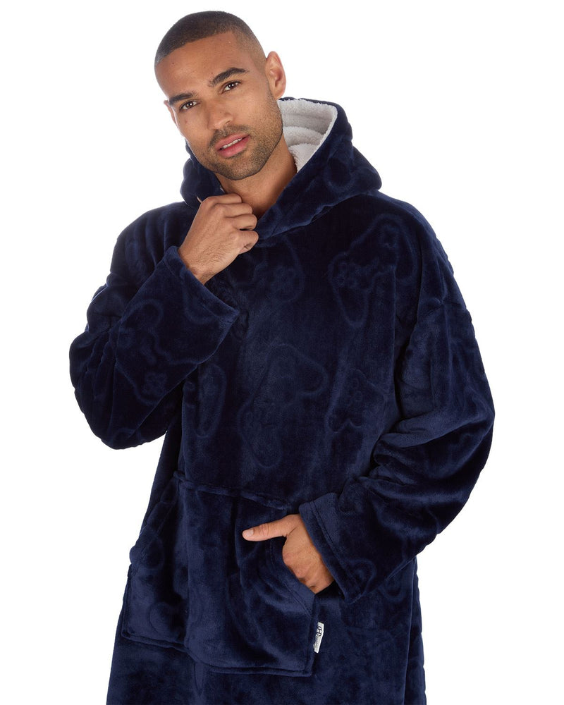 Huggable Mens Embossed Gaming Hoodie