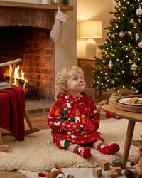 Huggable Kids Christmas Print Oversized Hoodie
