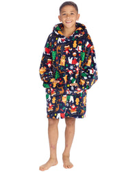 Huggable Unisex Christmas Print Oversized Hoodie