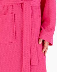 Slenderella Womens Shawl Collar Waffle Dressing Gown