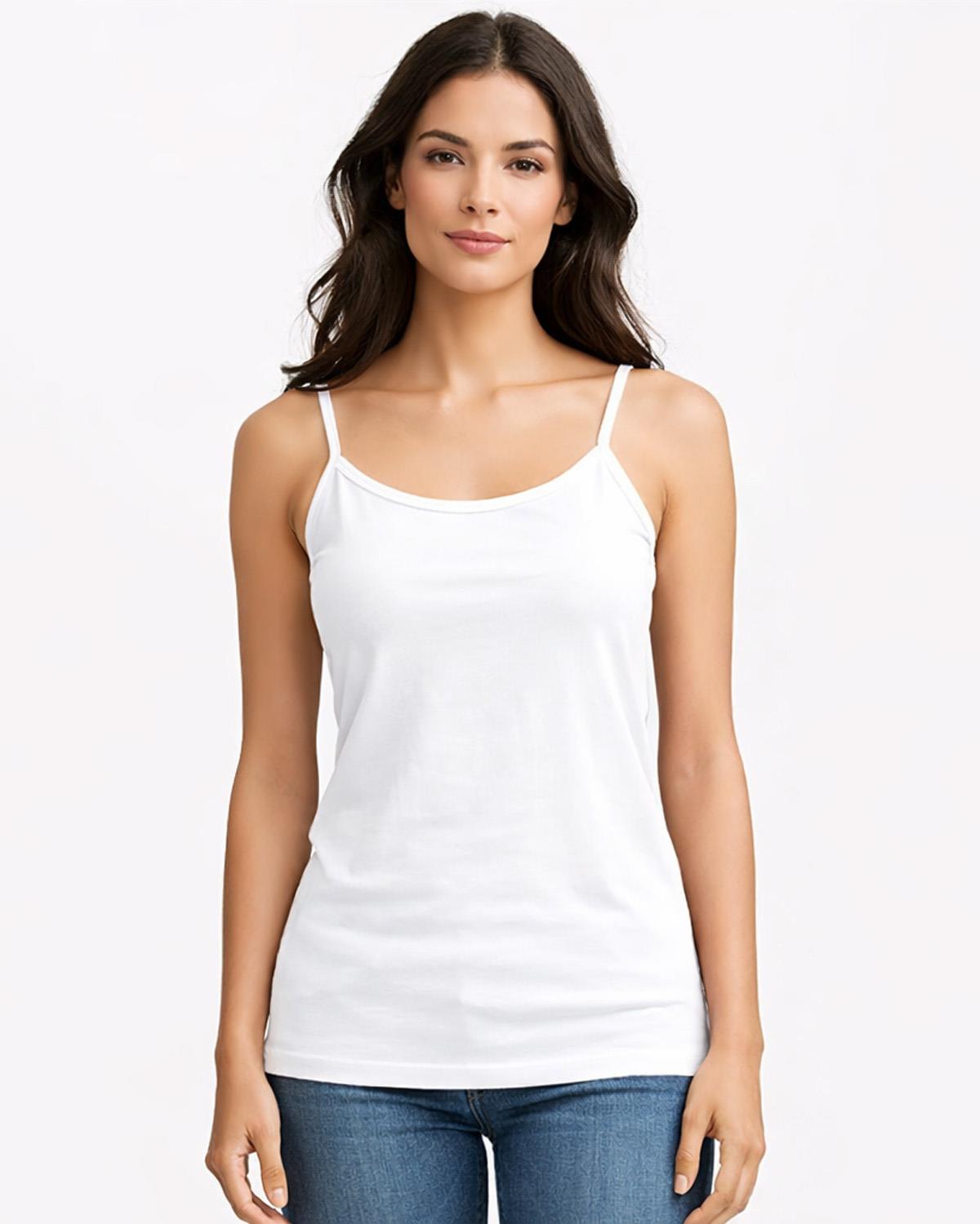 Anucci Womens 3 Pack Cotton Rich Vest Tops