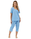 Marlon Womens Dobby Spot Cropped Pyjamas