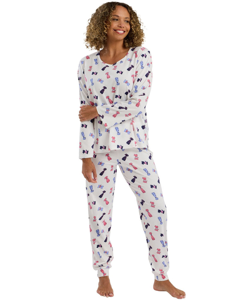 Indigo Sky Womens Cute Dog Cotton Pyjama