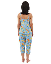 Indigo Sky Womens Lemon Fruit Cropped Pyjamas