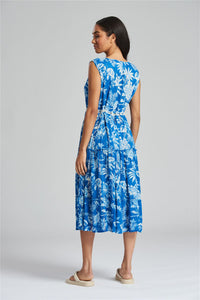 South Beach Womens Floral Print Sleeveless Summer Dress