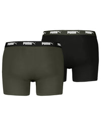 Puma Mens 2 Pack Everyday Cotton Stretch Boxers with Logo Waist Band