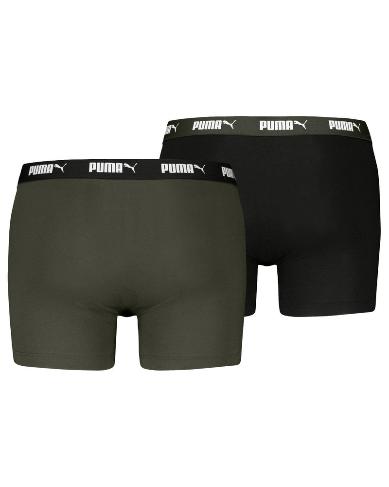 Puma Mens 2 Pack Everyday Cotton Stretch Boxers with Logo Waist Band