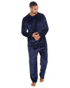 Cargo Bay Mens Polished Fleece Plain Pyjama Set