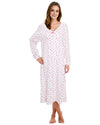 Cottonique Womens Long Sleeve Cotton Floral Nightdress