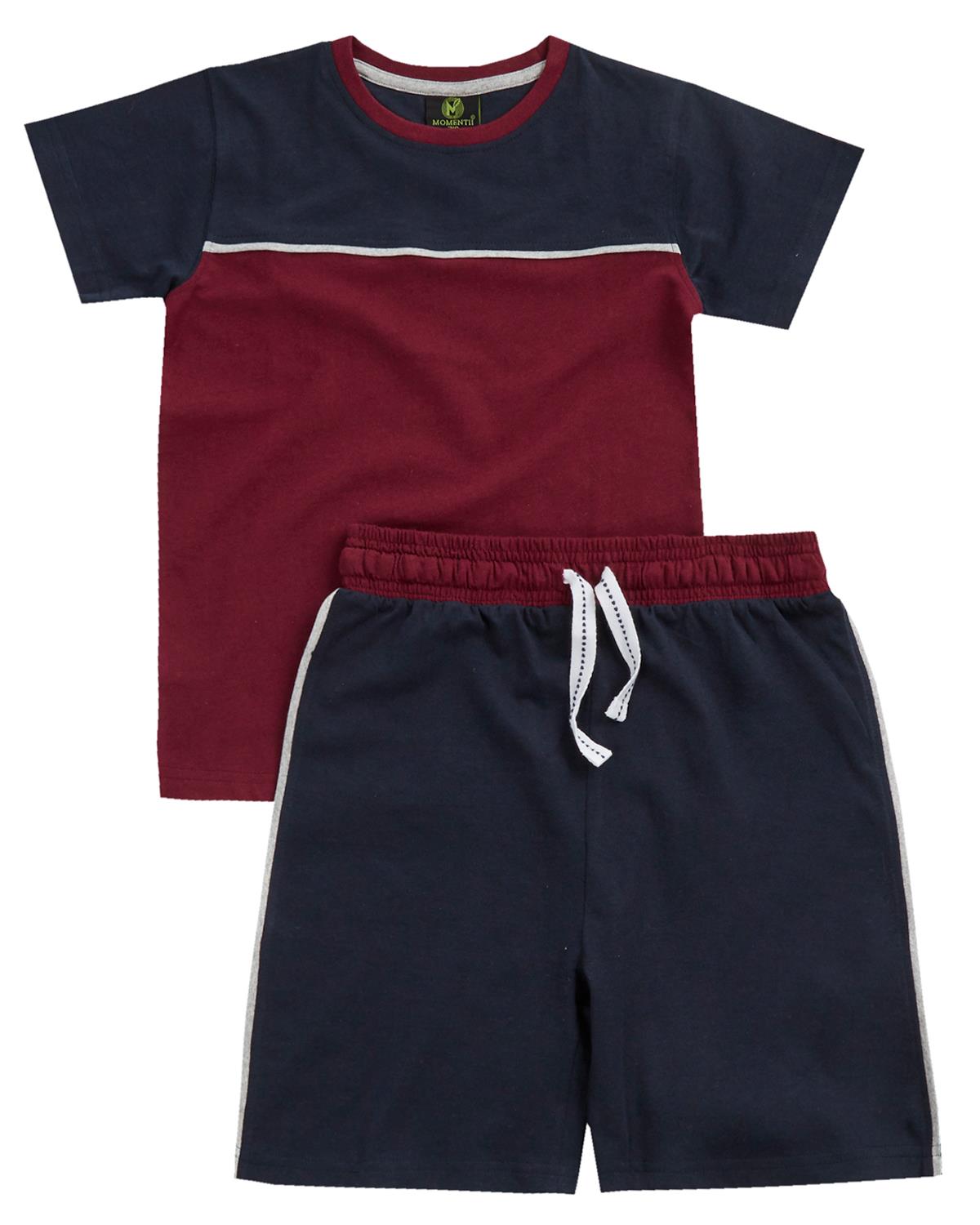 Boys Jersey Contrast Short Pyjamas