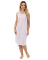 Marlon Womens Coastal Stripe Seersucker 40" Sleeveless Nightie