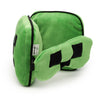 Relaxeazzz Minecraft Creeper Plush Travel Pillow & Eye Mask