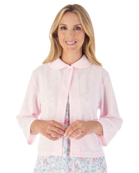 Slenderella Womens Waffle Button Bed Jacket