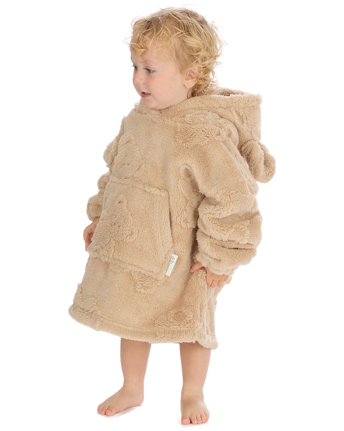 Huggable Kids Teddy Plush Fleece Hoodie