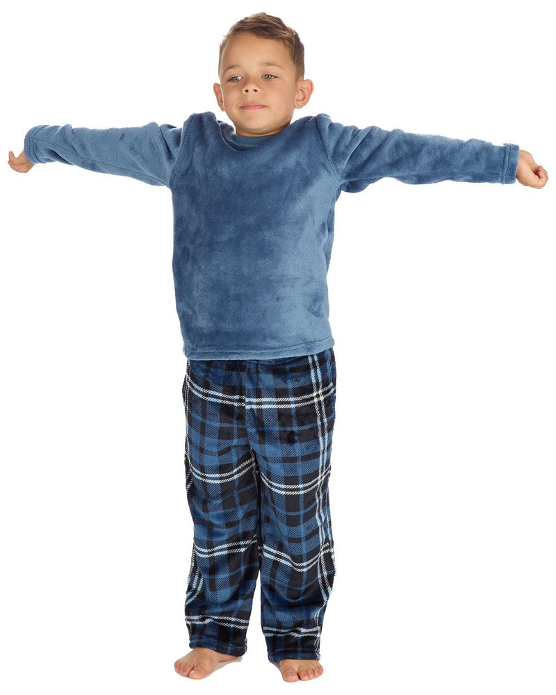 Cargo Bay Boys Polished Fleece Check Pyjamas