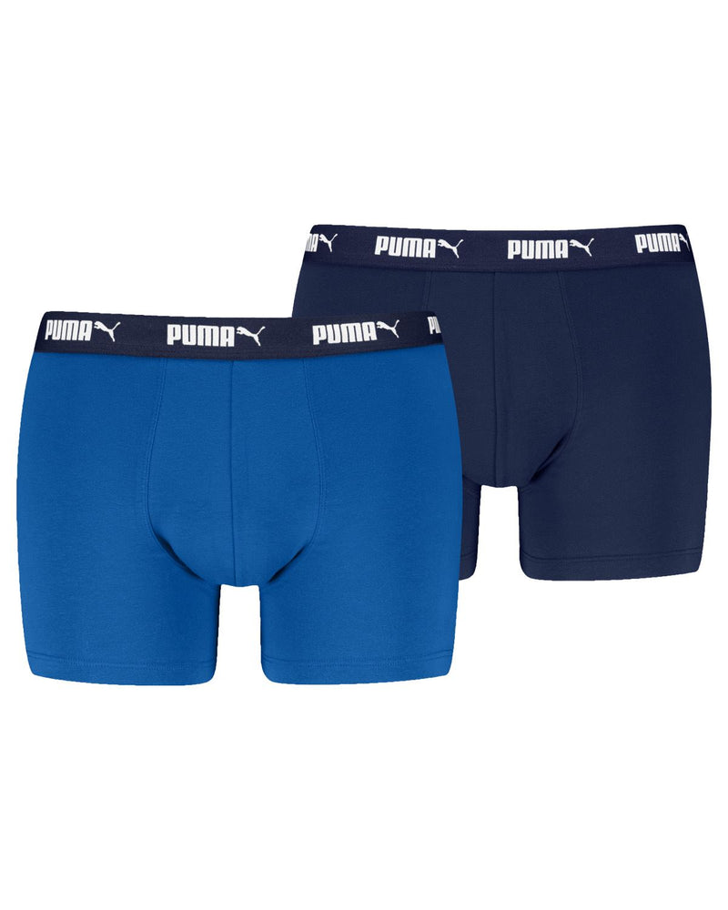 Puma Mens 2 Pack Everyday Cotton Stretch Boxers with Logo Waist Band