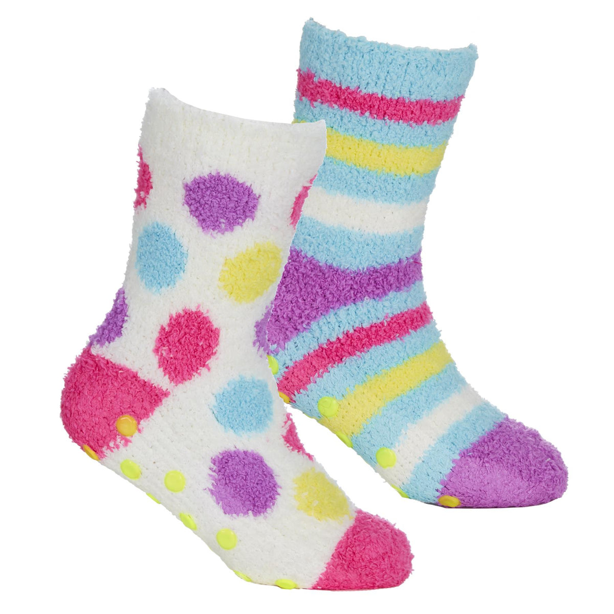 4 Pairs Girls Spots & Stars Cosy Socks