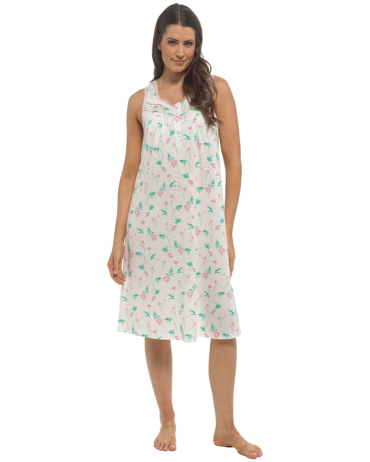 Slumber Hut Womens Sleeveless Floral Nightie