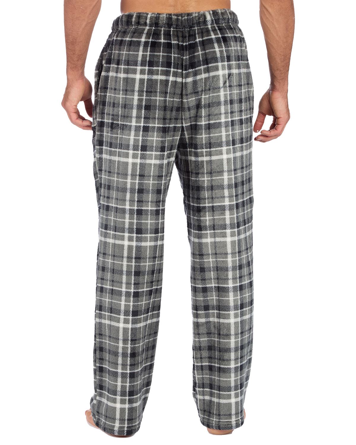 Cargo Bay Mens Polished Fleece Check Lounge Pants