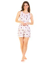 Sue Marks Womens Misty Dots Sleeveless Button Short Pyjamas