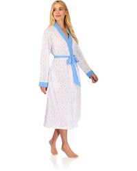La Marquise Womens 'Vintage Blossoms' Long Sleeve Wrap Robe
