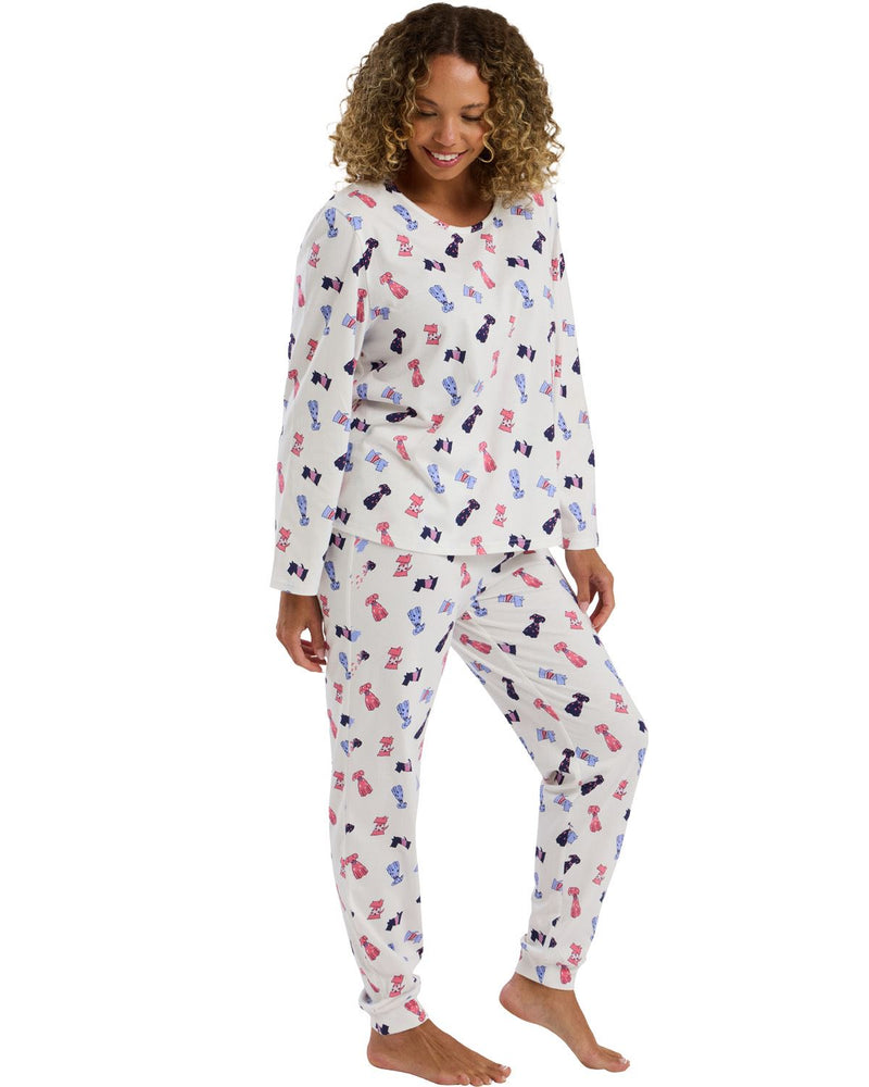 Indigo Sky Womens Cute Dog Cotton Pyjama
