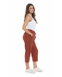 Indigo Roc Womens Cropped Linen Trousers