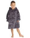 Huggable Kids Embossed Football Oversized Hoodie