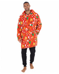 Huggable Unisex Christmas Print Oversized Hoodie