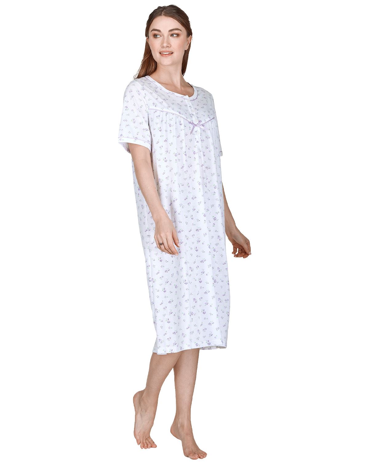 La Marquise Womens 'Rose Print' Short Sleeve Nightie
