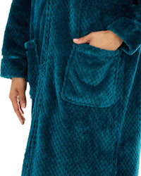 Undercover Womens Waffle Fleece Zip Dressing Gown
