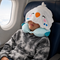 Hoodeazzz Adoramals Plush Memory Foam Travel Pillow & Hood