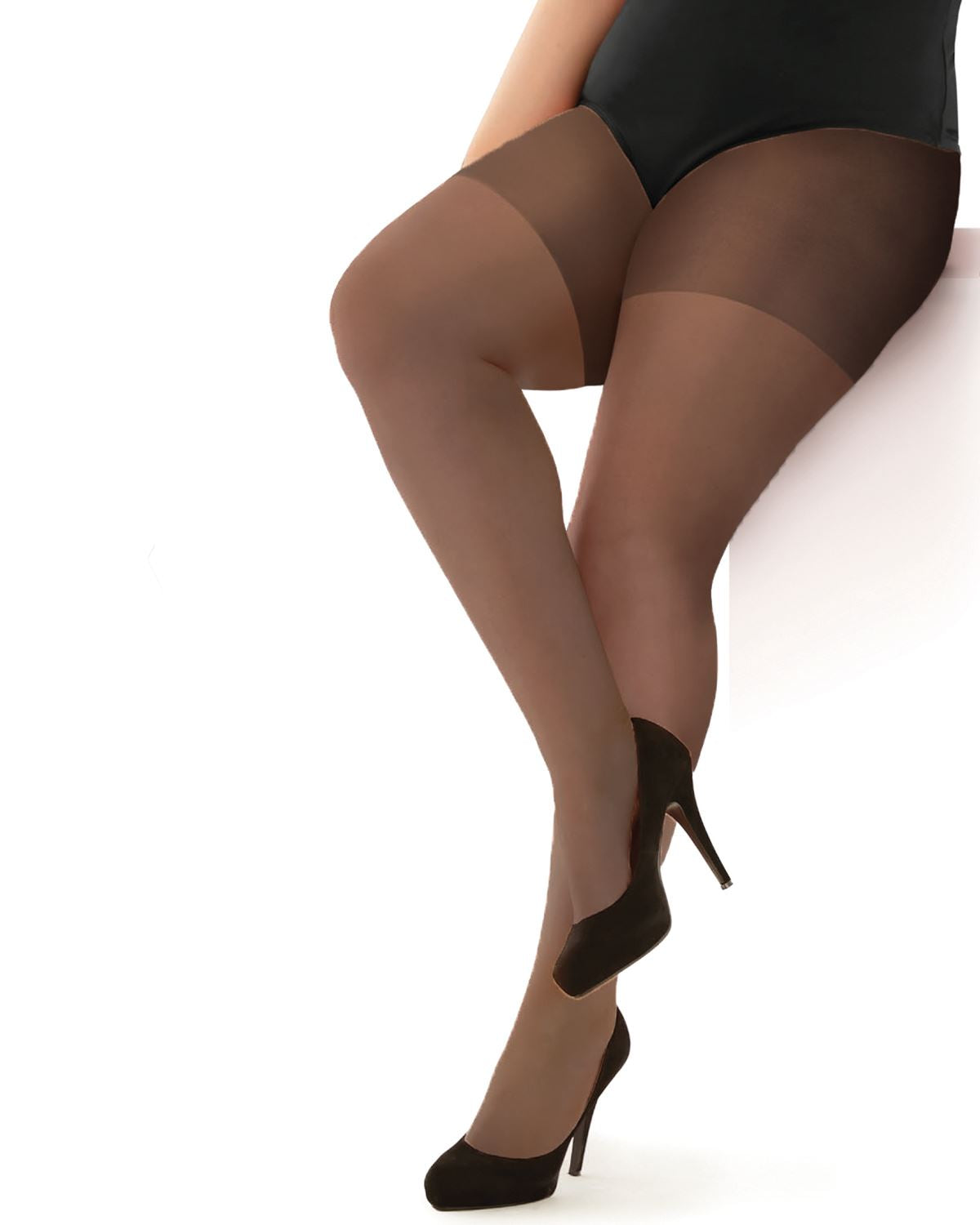 Pretty Polly Womens Curves 3 Pack 15 Denier Ladder Resist Tights