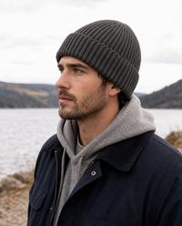 Pro Climate Mens Turn Up Chunky Knit Beanie Hat