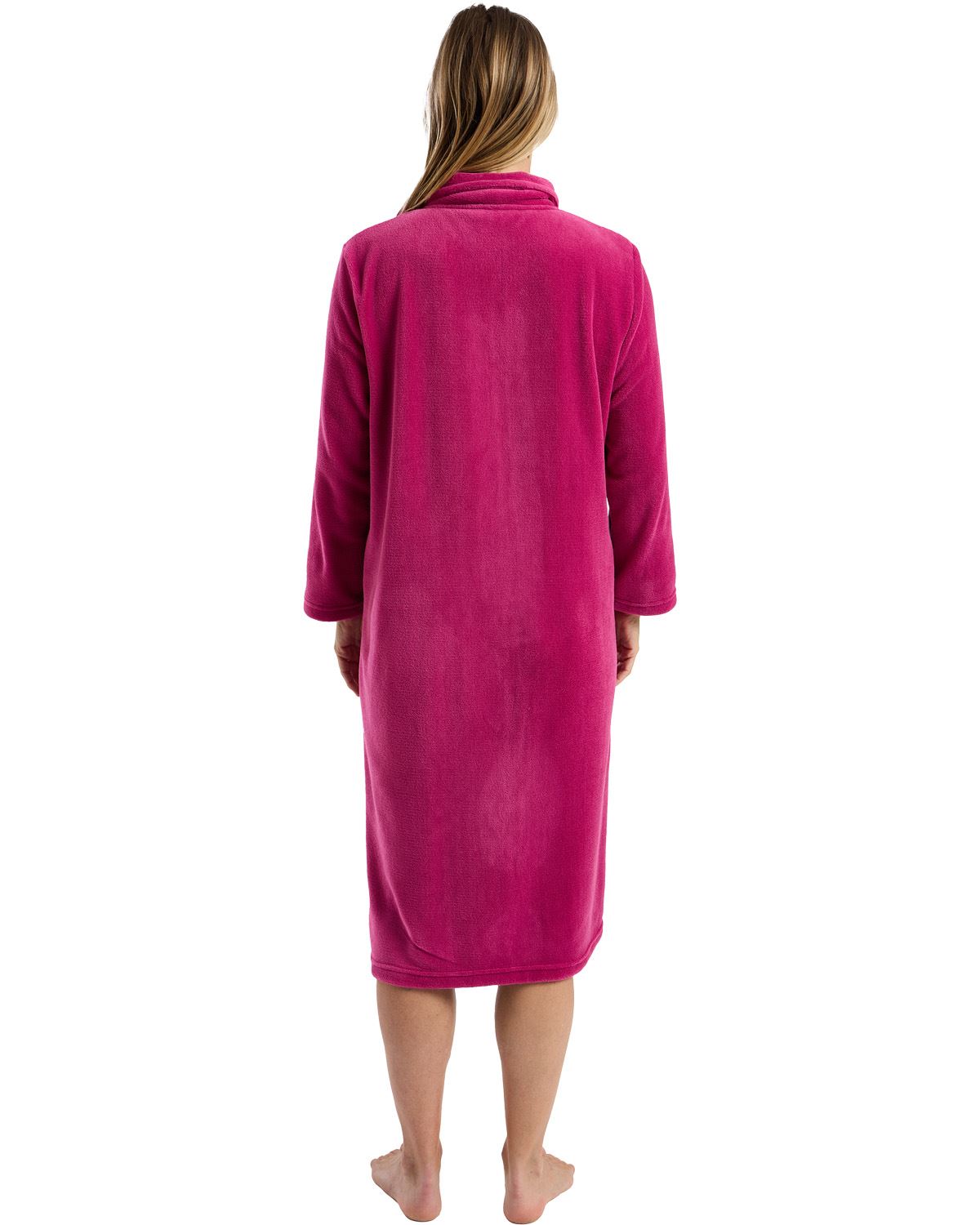 Marlon Womens Coral Fleece Zipper Robe