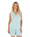 Slenderella Womens Sleeveless Textured Woven Short Pyjamas