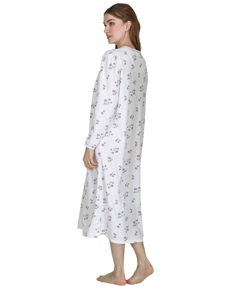 La Marquise Womens 'Florentine' Cuddleknit Long Sleeve Nightie