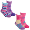 4 Pairs Girls Stars & Stripes Cosy Socks