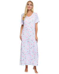 La Marquise Womens 'Floral Reflections' Short Sleeve Nightie