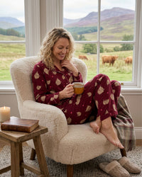Indigo Sky Womens 100% Cotton Wincyette Button Pyjamas