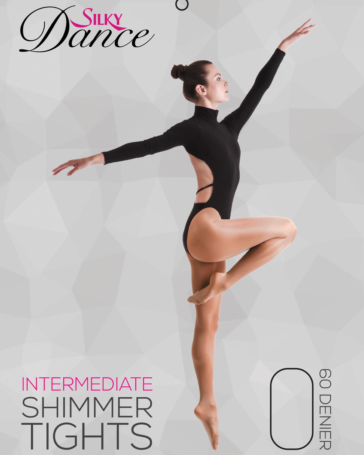 Silky Dance Girls Intermediate Shimmer Footed Tights