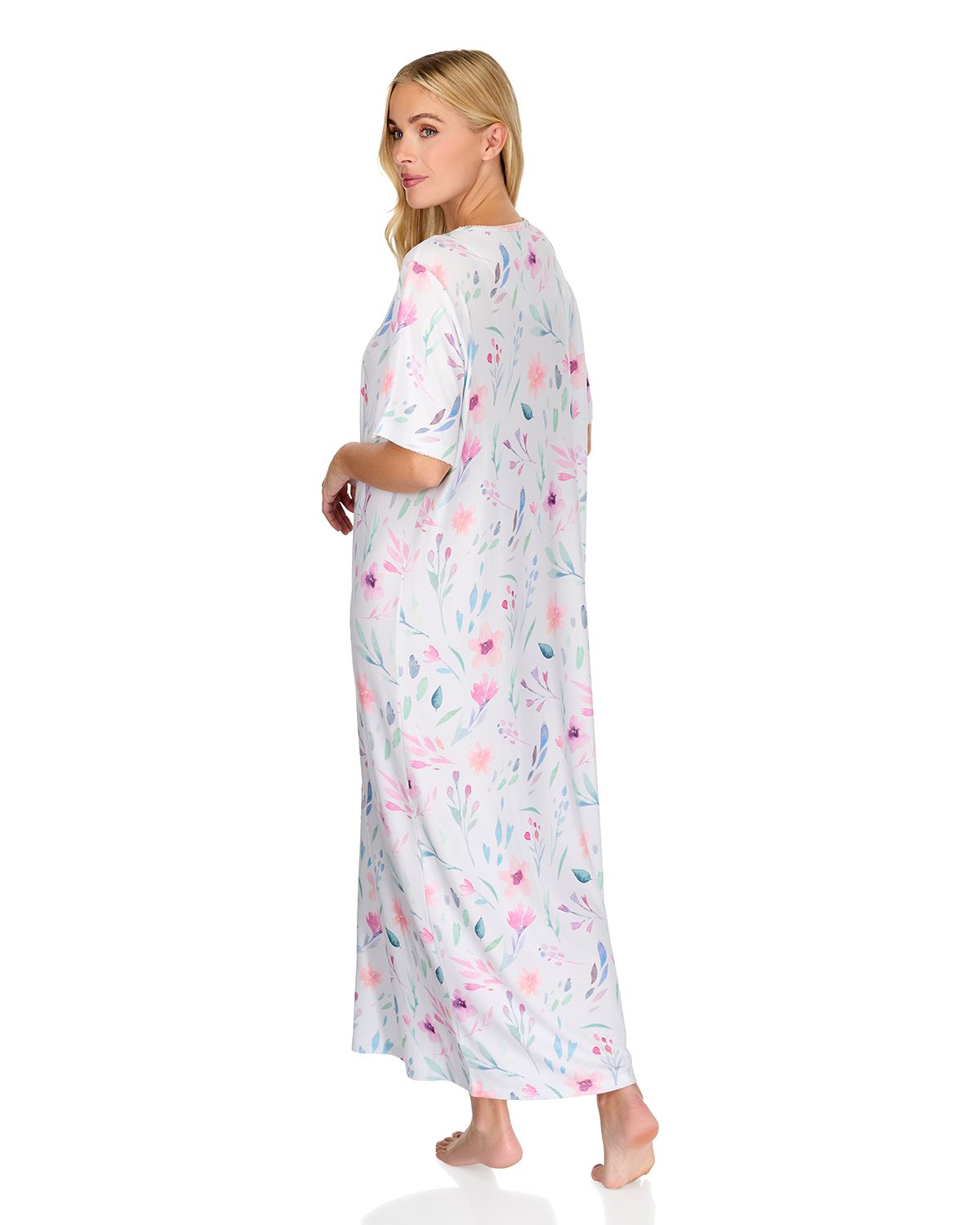 La Marquise Womens 'Watercolours' 43" & 50" Short Sleeve Nightie